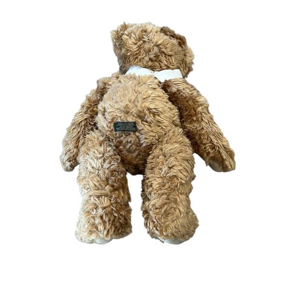 1997 Vermont Teddy Bear 22” Jointed Plush Honey Brown Removable Bow Tie Collar - Picture 3 of 8